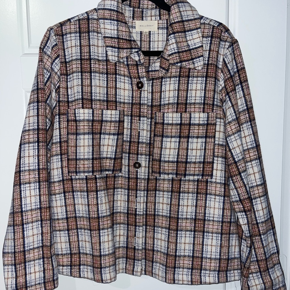 Plaid Button-Up Shacket